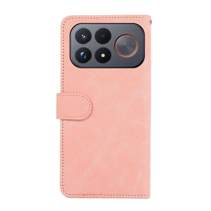 For Redmi K100 Pro Max/Poco F9 Ultra 5G ABEEL Color Block Magnetic RFID Leather Phone Case - Pink-Cyan - EDA007073225A