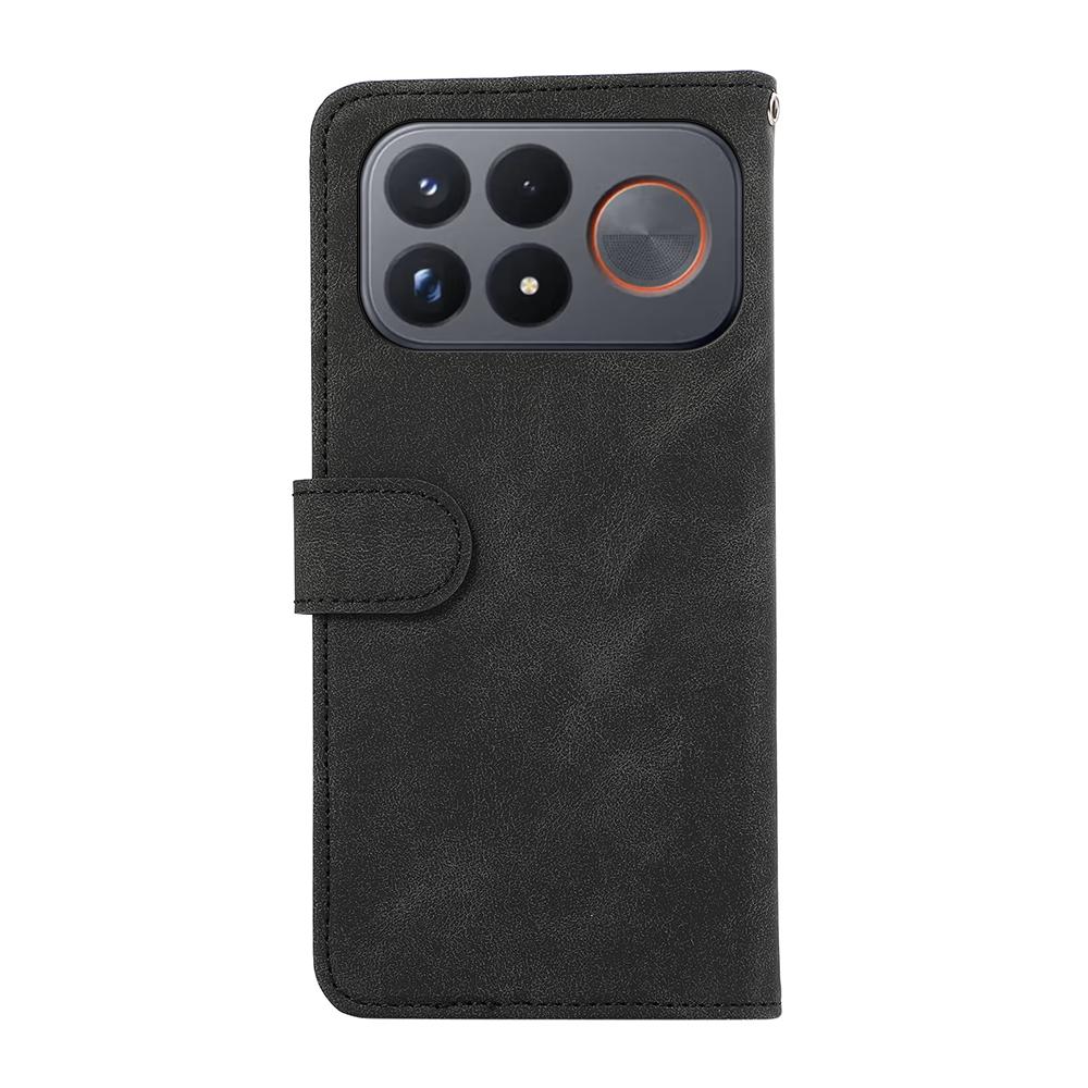 For Redmi K100 Pro Max/Poco F9 Ultra 5G ABEEL Color Block Magnetic RFID Leather Phone Case - Black-Green - EDA007073225B