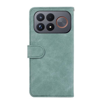 For Redmi K100 Pro Max/Poco F9 Ultra 5G ABEEL Color Block Magnetic RFID Leather Phone Case - Cyan-Pink - EDA007073225E