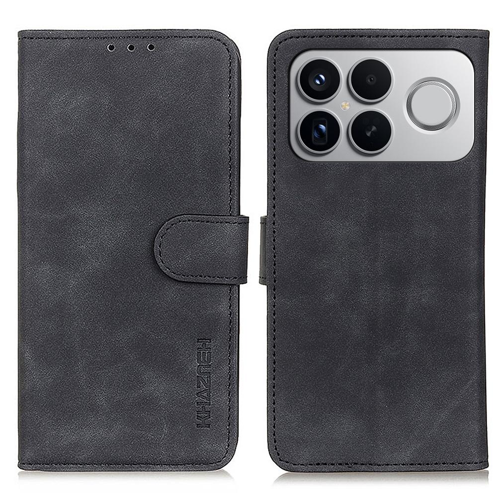 For Redmi K90 Pro Max/Poco F8 Ultra KHAZNEH Retro Texture Flip Leather Phone Case(Black)