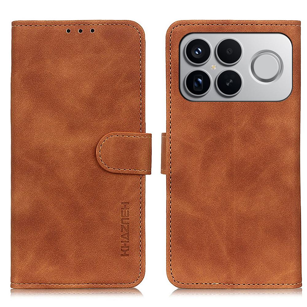 For Redmi K90 Pro Max/Poco F8 Ultra KHAZNEH Retro Texture Flip Leather Phone Case(Brown)