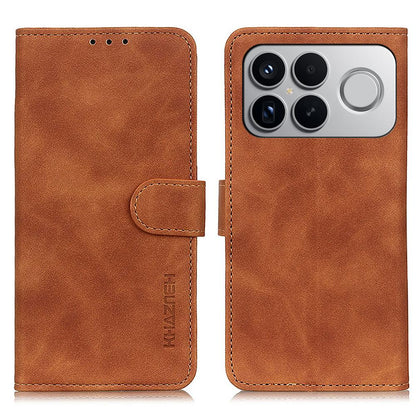For Redmi K90 Pro Max/Poco F8 Ultra KHAZNEH Retro Texture Flip Leather Phone Case(Brown)