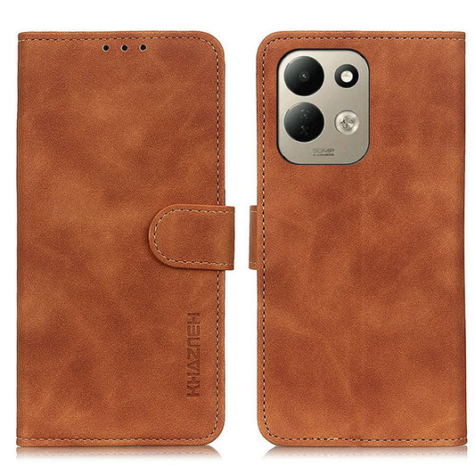 For Redmi 17 5G / 4G Global 170mm KHAZNEH Retro Texture Flip Leather Phone Case - Brown - EDA007073325D