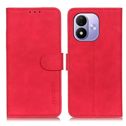 For Redmi Note 17 5G/4G Global 169.7mm KHAZNEH Retro Texture Flip Leather Phone Case - Red - EDA007073326B