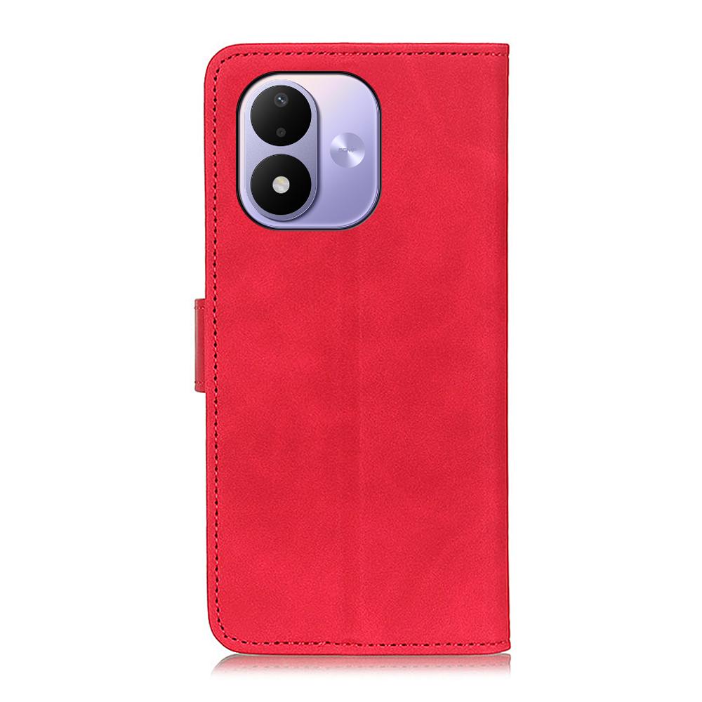 For Redmi Note 17 5G/4G Global 169.7mm KHAZNEH Retro Texture Flip Leather Phone Case - Red - EDA007073326B