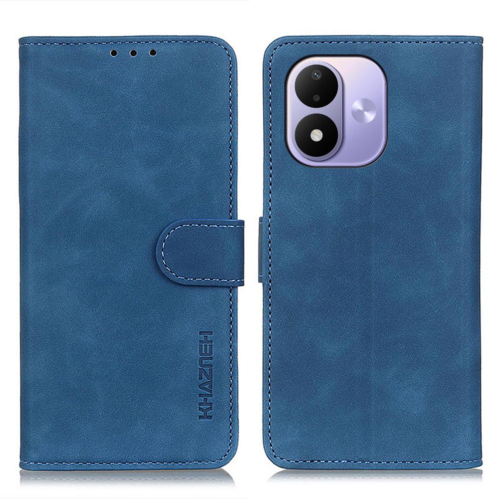 For Redmi Note 17 5G/4G Global 169.7mm KHAZNEH Retro Texture Flip Leather Phone Case - Blue - EDA007073326C