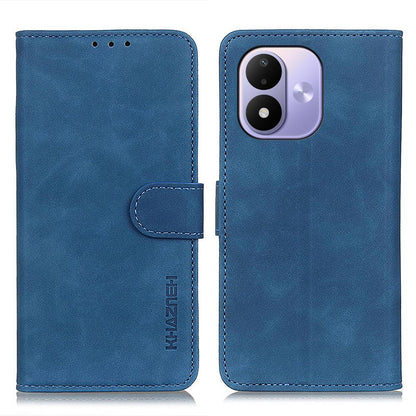 For Redmi Note 17 5G/4G Global 169.7mm KHAZNEH Retro Texture Flip Leather Phone Case - Blue - EDA007073326C