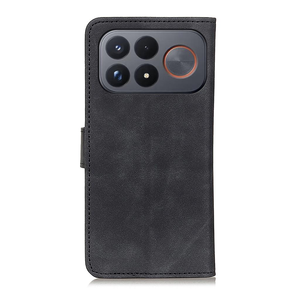 For Redmi K100 Pro Max/Poco F9 Ultra 5G KHAZNEH Retro Texture Flip Leather Phone Case - Black - EDA007073328A