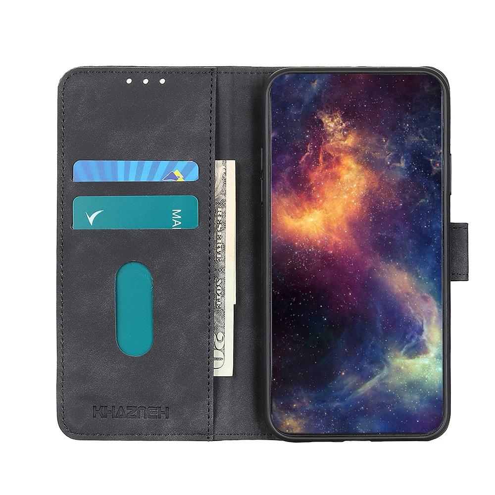 For Redmi K100 Pro Max/Poco F9 Ultra 5G KHAZNEH Retro Texture Flip Leather Phone Case - Black - EDA007073328A