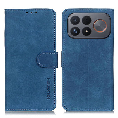 For Redmi K100 Pro Max/Poco F9 Ultra 5G KHAZNEH Retro Texture Flip Leather Phone Case - Blue - EDA007073328C