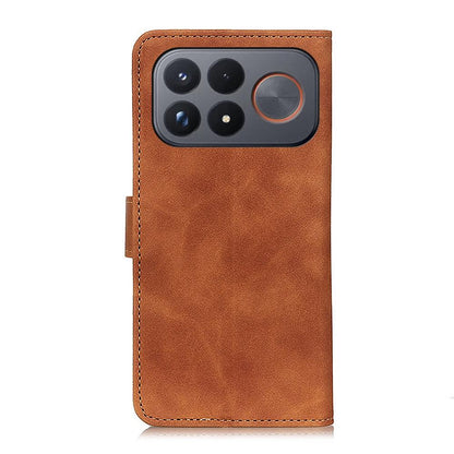 For Redmi K100 Pro Max/Poco F9 Ultra 5G KHAZNEH Retro Texture Flip Leather Phone Case - Brown - EDA007073328D