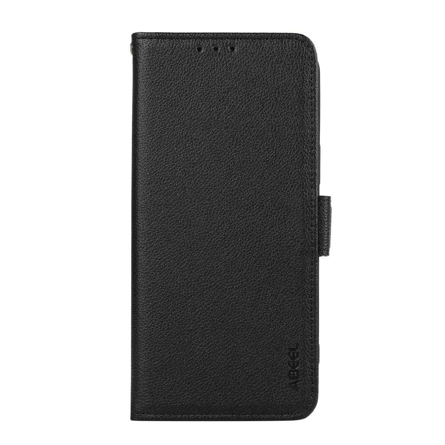 For Redmi K90 Pro Max/Poco F8 Ultra ABEEL Side-Magnetic Litchi Pattern Leather RFID Phone Case(Black)