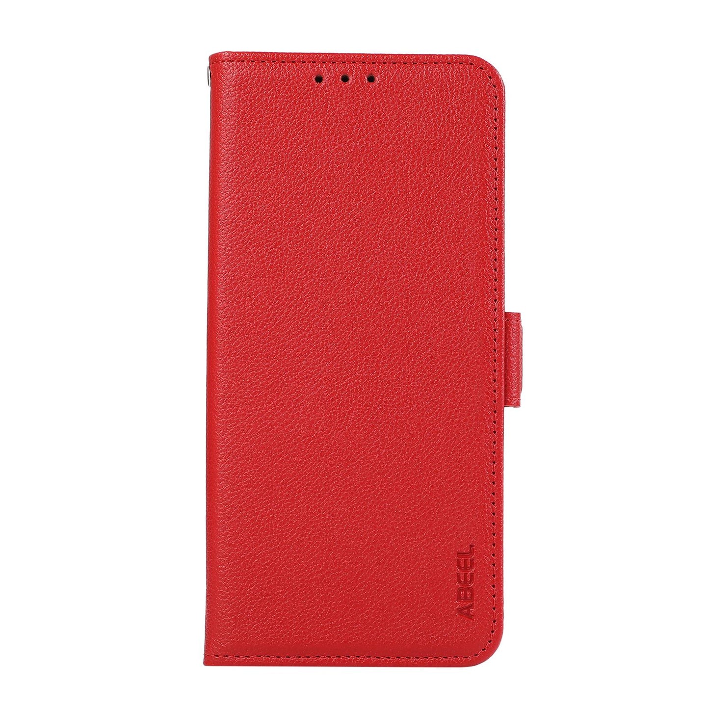 For Redmi K90 Pro Max/Poco F8 Ultra ABEEL Side-Magnetic Litchi Pattern Leather RFID Phone Case(Red)