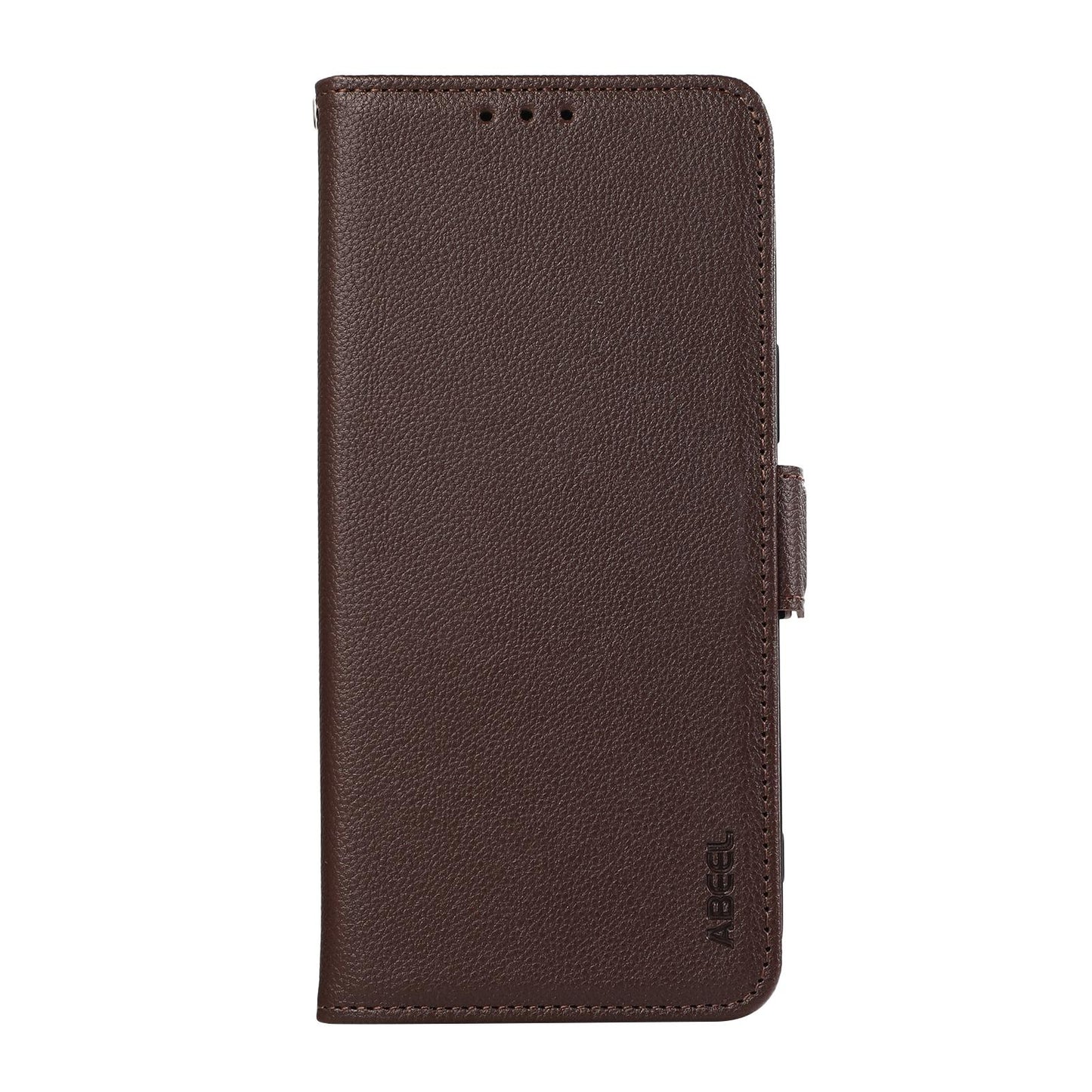 For Redmi K90 Pro Max/Poco F8 Ultra ABEEL Side-Magnetic Litchi Pattern Leather RFID Phone Case(Brown)