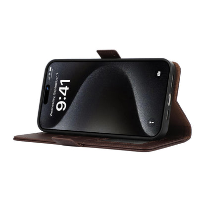 For Redmi K90 Pro Max/Poco F8 Ultra ABEEL Side-Magnetic Litchi Pattern Leather RFID Phone Case(Brown)