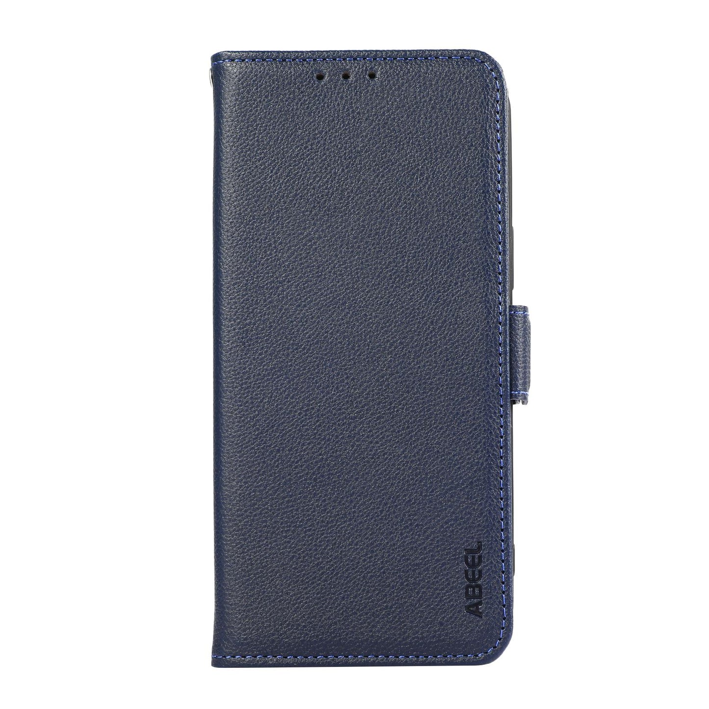 For Redmi K90 Pro Max/Poco F8 Ultra ABEEL Side-Magnetic Litchi Pattern Leather RFID Phone Case(Blue)