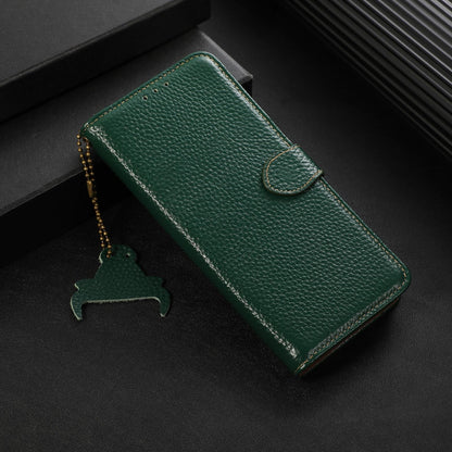 For Redmi K90 Pro Max/Poco F8 Ultra Genuine Leather Litchi Texture RFID Leather Phone Case(Green)