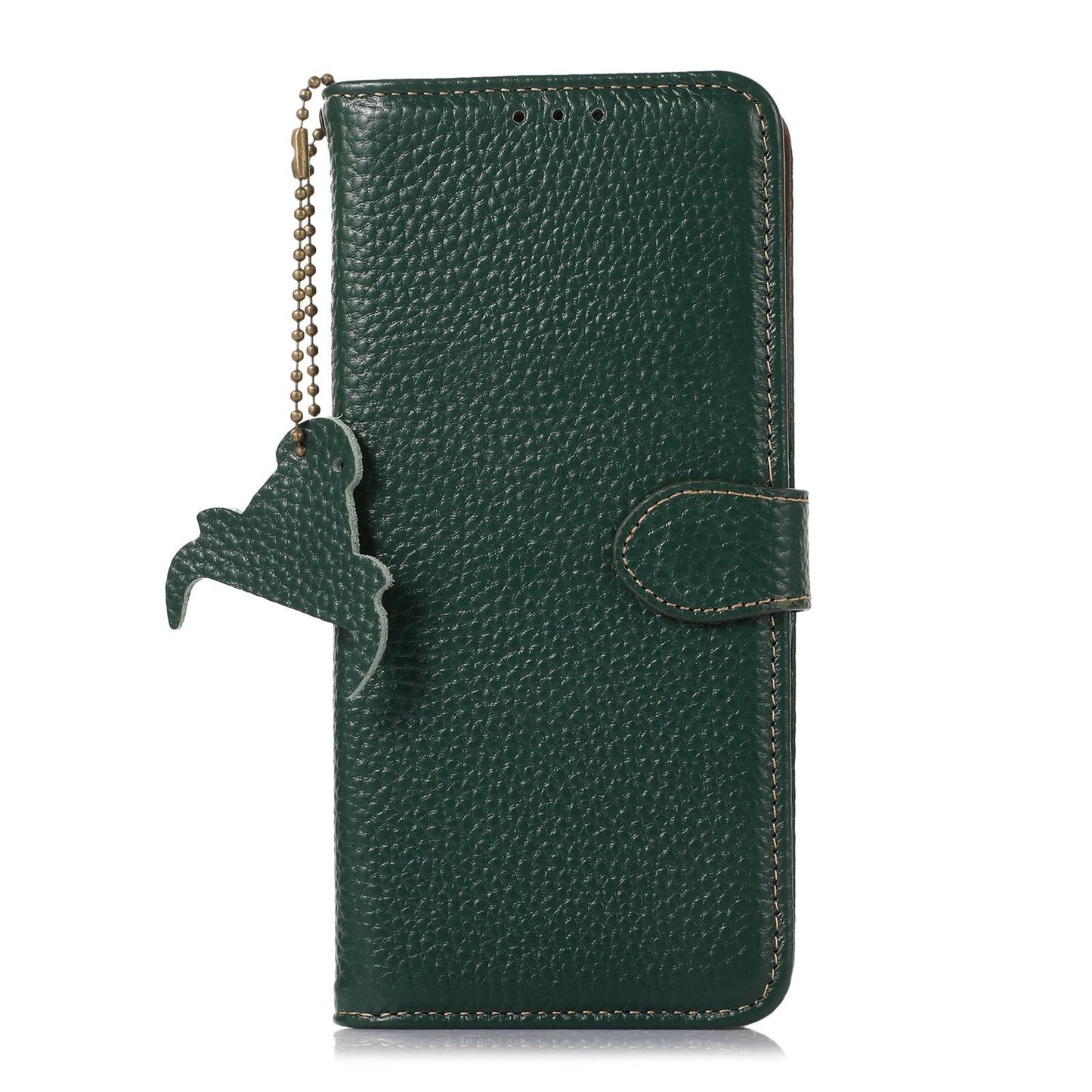 For Redmi K90 Pro Max/Poco F8 Ultra Genuine Leather Litchi Texture RFID Leather Phone Case(Green)