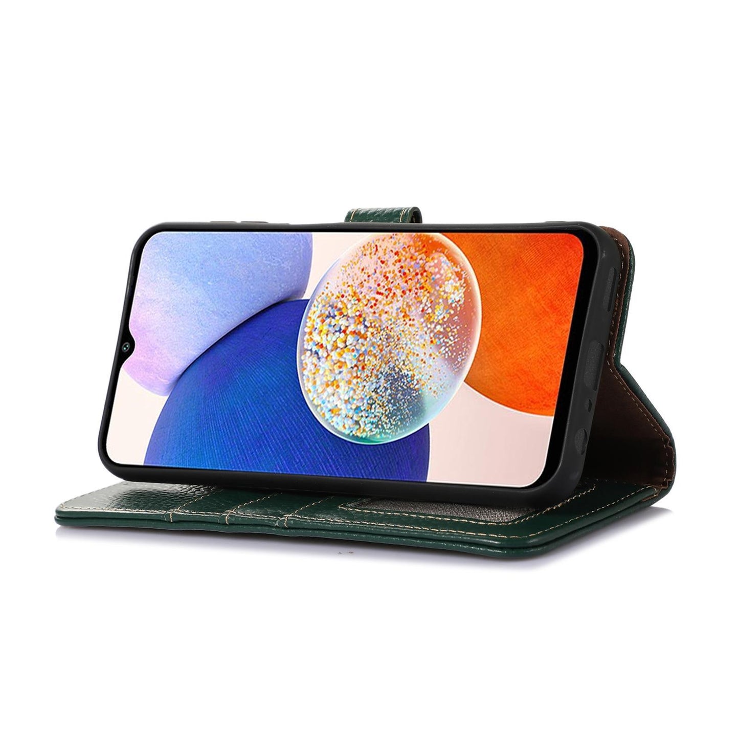 For Redmi K90 Pro Max/Poco F8 Ultra Genuine Leather Litchi Texture RFID Leather Phone Case(Green)