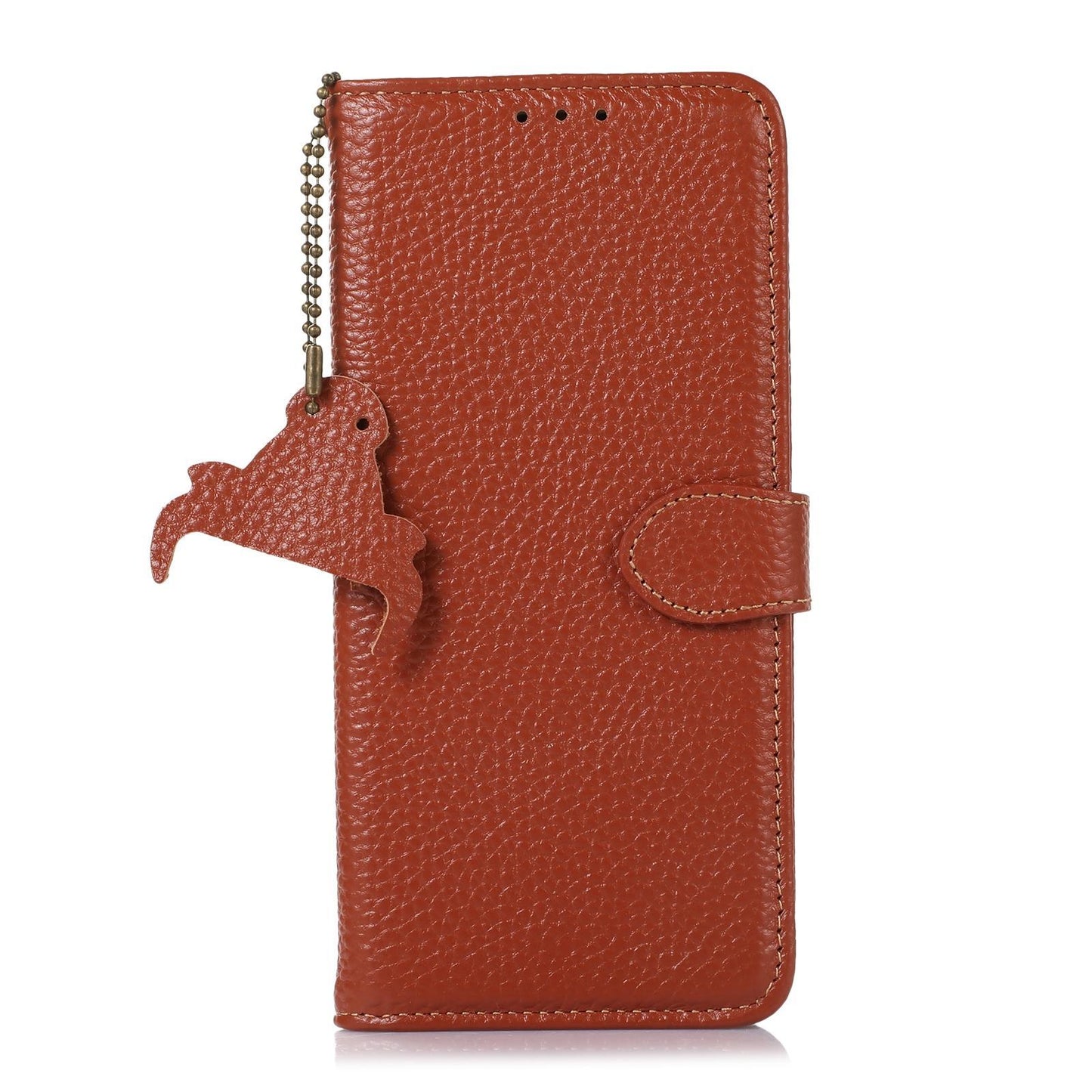 For Redmi K90 Pro Max/Poco F8 Ultra Genuine Leather Litchi Texture RFID Leather Phone Case(Coffee)