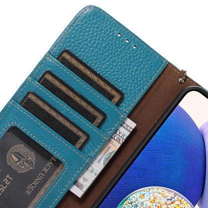For Redmi K90 Pro Max/Poco F8 Ultra Genuine Leather Litchi Texture RFID Leather Phone Case(Blue)