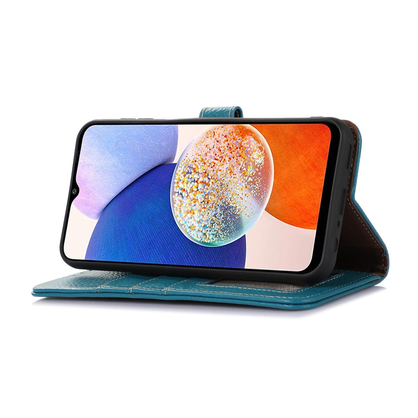For Redmi K90 Pro Max/Poco F8 Ultra Genuine Leather Litchi Texture RFID Leather Phone Case(Blue)