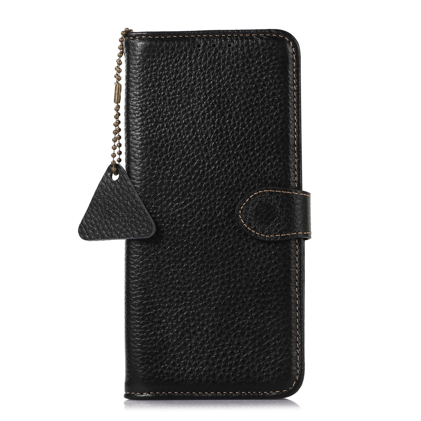 For Redmi K90 Pro Max/Poco F8 Ultra Genuine Leather Litchi Texture RFID Leather Phone Case(Black)