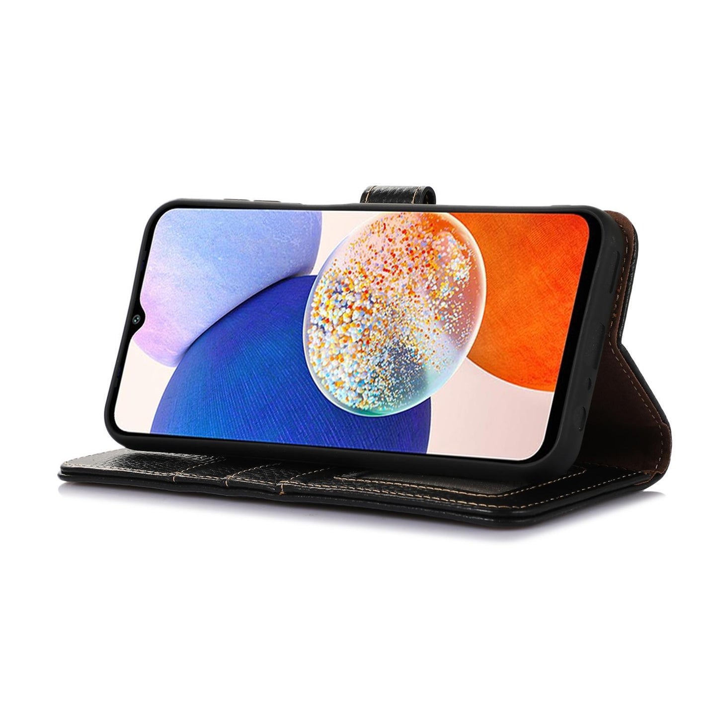 For Redmi K90 Pro Max/Poco F8 Ultra Genuine Leather Litchi Texture RFID Leather Phone Case(Black)