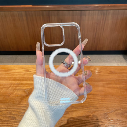 For iPhone 18 Pro Max Clear Acrylic TPU MagSafe Phone Case - Transparent - EDA007079829A