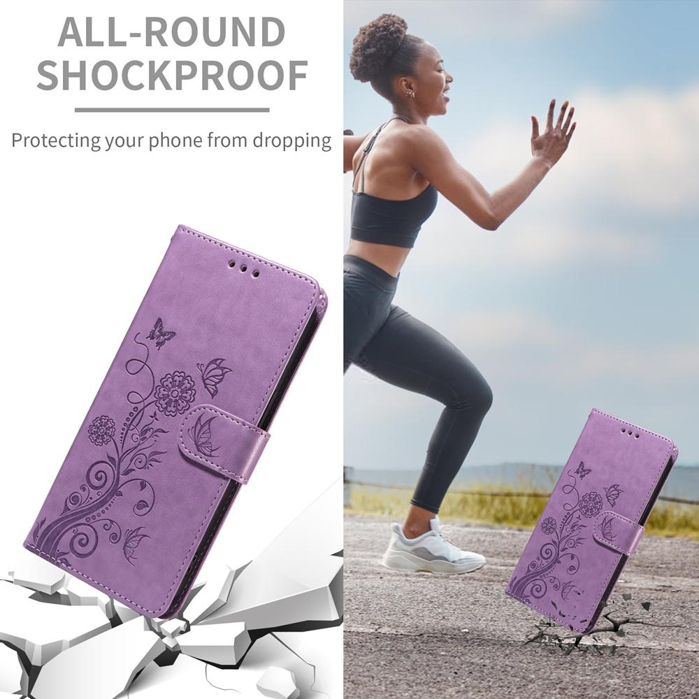 For Redmi K90 Pro Max / Xiaomi Poco F8 Ultra 5G Embossed Butterfly Flowers Leather Phone Case(Purple)