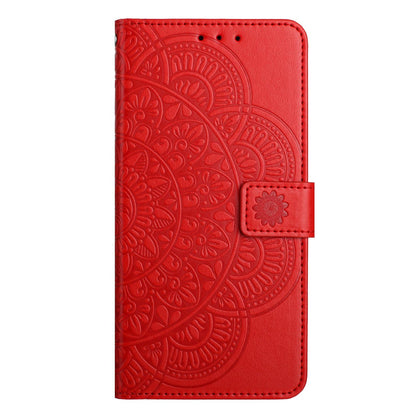 For iPhone 18 Pro Max Flower Embossed Leather Phone Case - Red - EDA007080810A