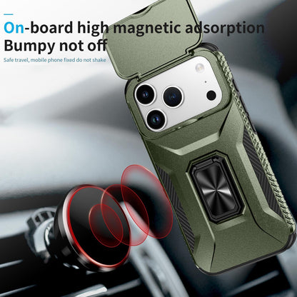 For iPhone 18 Pro Max Sliding Camshield Holder Phone Case - Alpine Green - EDA007085313A