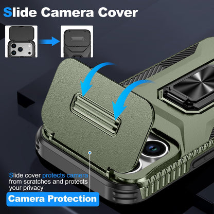 For iPhone 18 Pro Max Sliding Camshield Holder Phone Case - Alpine Green - EDA007085313A