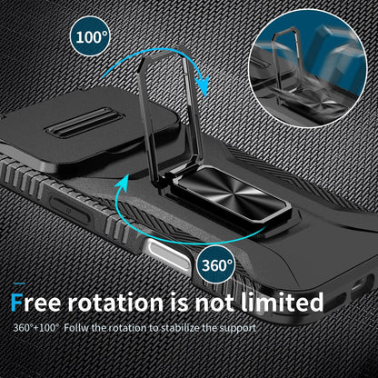 For iPhone 18 Pro Max Sliding Camshield Holder Phone Case - Black - EDA007085313D