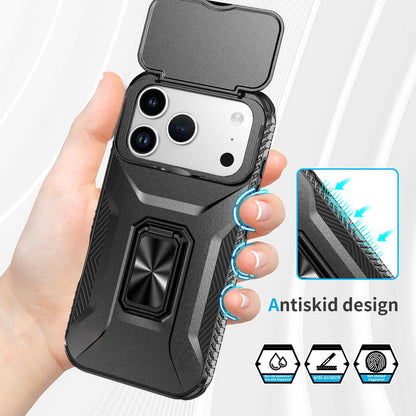 For iPhone 18 Pro Max Sliding Camshield Holder Phone Case - Black - EDA007085313D