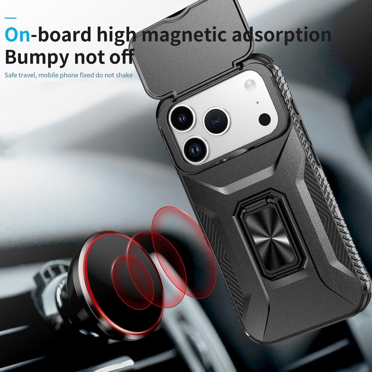 For iPhone 18 Pro Max Sliding Camshield Holder Phone Case - Black - EDA007085313D
