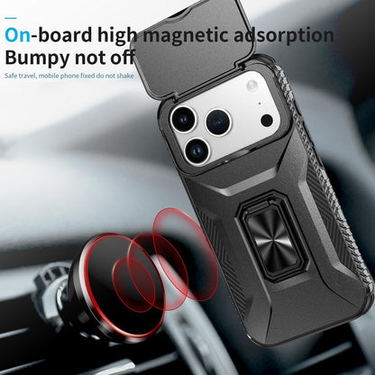 For iPhone 18 Pro Max Sliding Camshield Holder Phone Case - Black - EDA007085313D