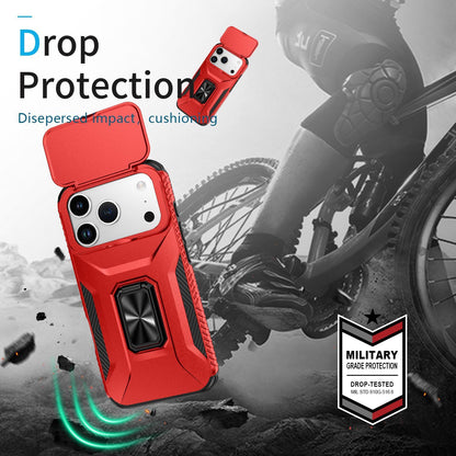 For iPhone 18 Pro Max Sliding Camshield Holder Phone Case - Red - EDA007085313E
