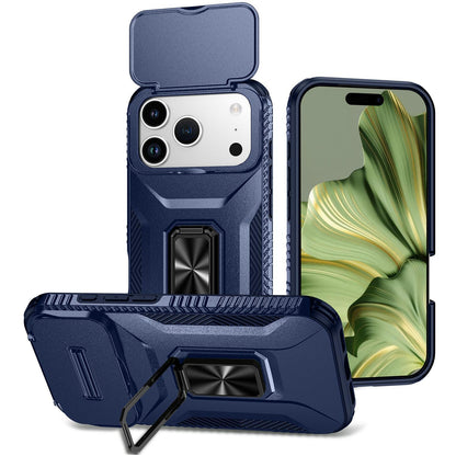 For iPhone 18 Pro Max Sliding Camshield Holder Phone Case - Blue - EDA007085313G