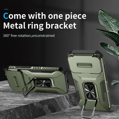 For iPhone 18 Pro Sliding Camshield Holder Phone Case - Alpine Green - EDA007085314A