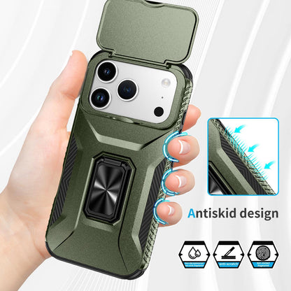 For iPhone 18 Pro Sliding Camshield Holder Phone Case - Alpine Green - EDA007085314A
