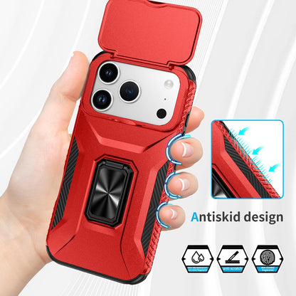 For iPhone 18 Pro Sliding Camshield Holder Phone Case - Red - EDA007085314E