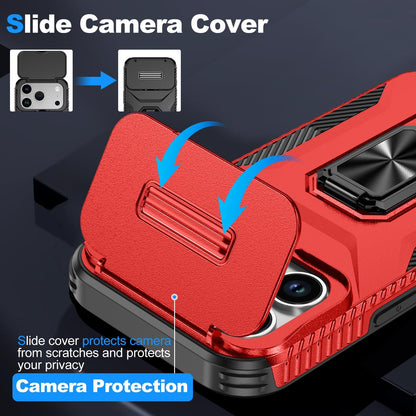 For iPhone 18 Pro Sliding Camshield Holder Phone Case - Red - EDA007085314E