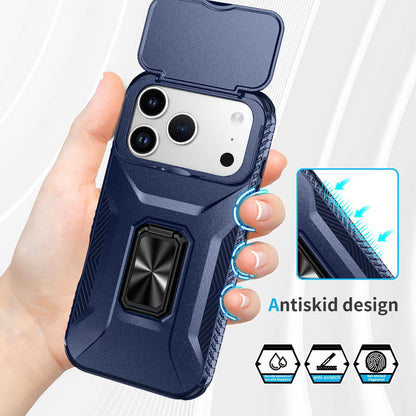 For iPhone 18 Pro Sliding Camshield Holder Phone Case - Blue - EDA007085314G