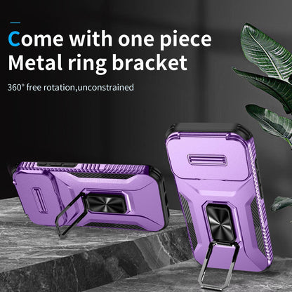 For iPhone 18 Pro Sliding Camshield Holder Phone Case - Purple - EDA007085314H
