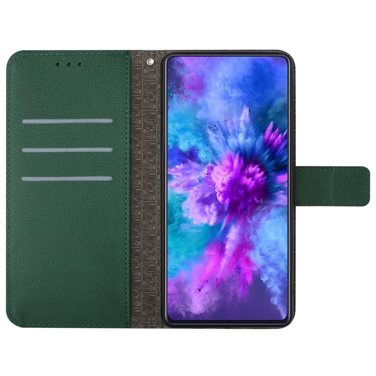 For Redmi Note 17 4G Global 169.7mm Rhombic Grid Texture Leather Phone Case - Green - EDA007086319C