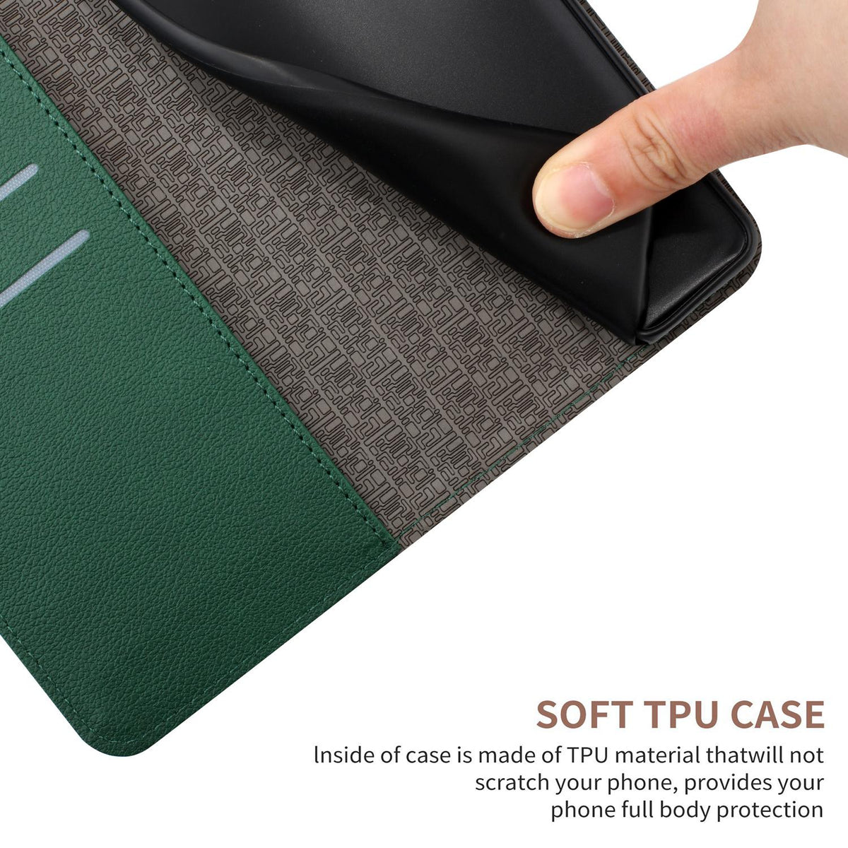 For Redmi Note 17 4G Global 169.7mm Rhombic Grid Texture Leather Phone Case - Green - EDA007086319C