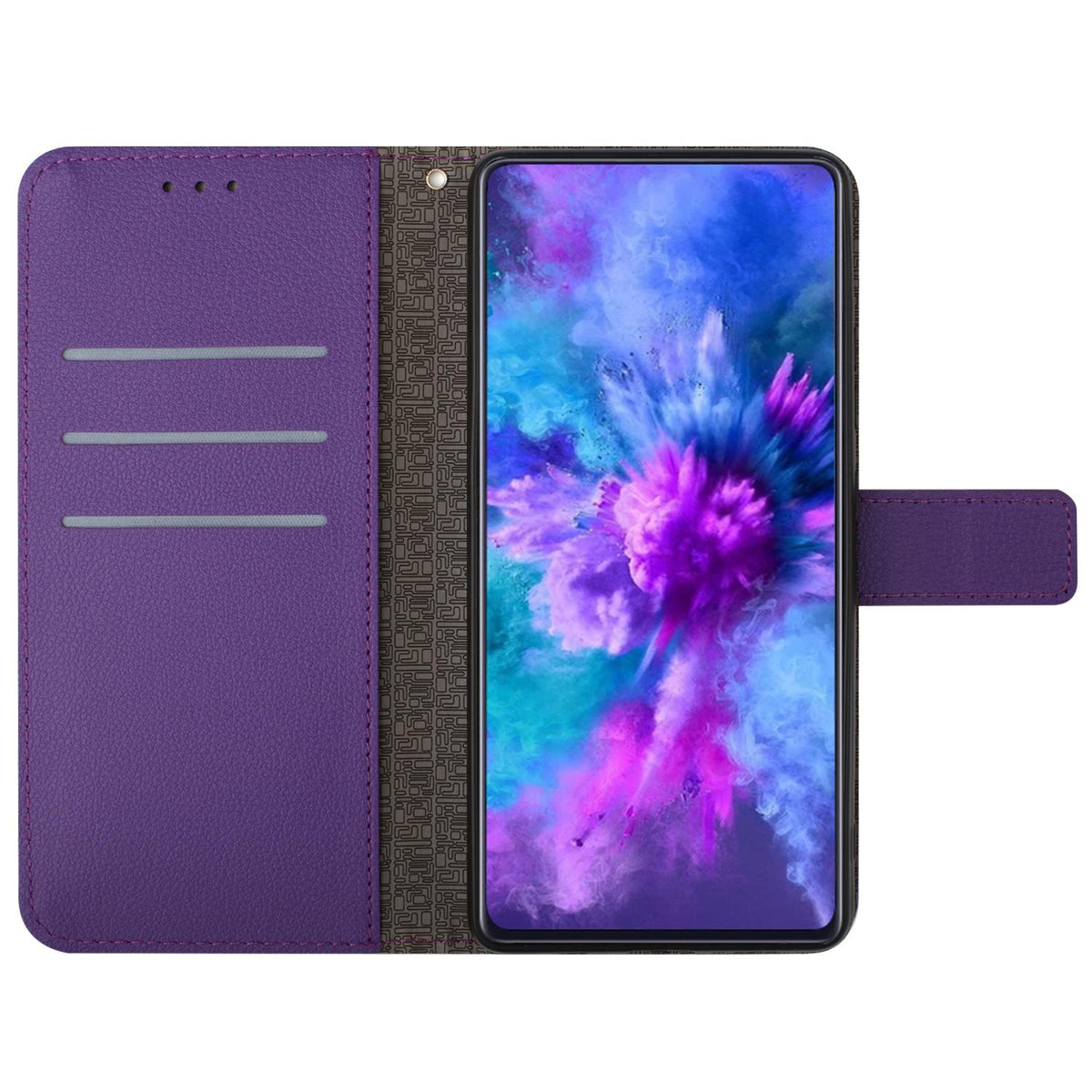 For Redmi Note 17 Pro 5G Global 163.5mm Rhombic Grid Texture Leather Phone Case - Purple - EDA007086321A