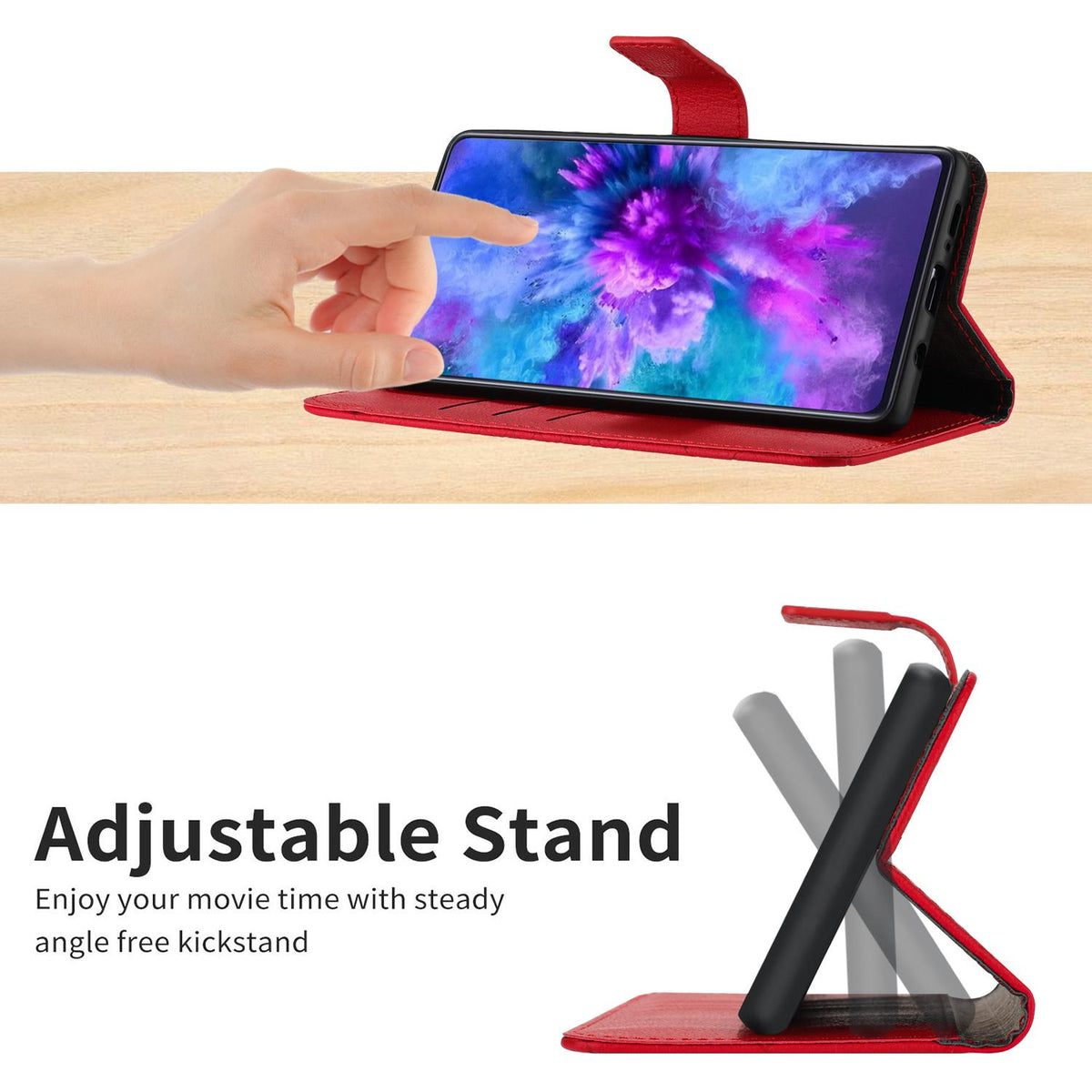 For Redmi Note 17 Pro 5G Global 163.5mm Rhombic Grid Texture Leather Phone Case - Red - EDA007086321B