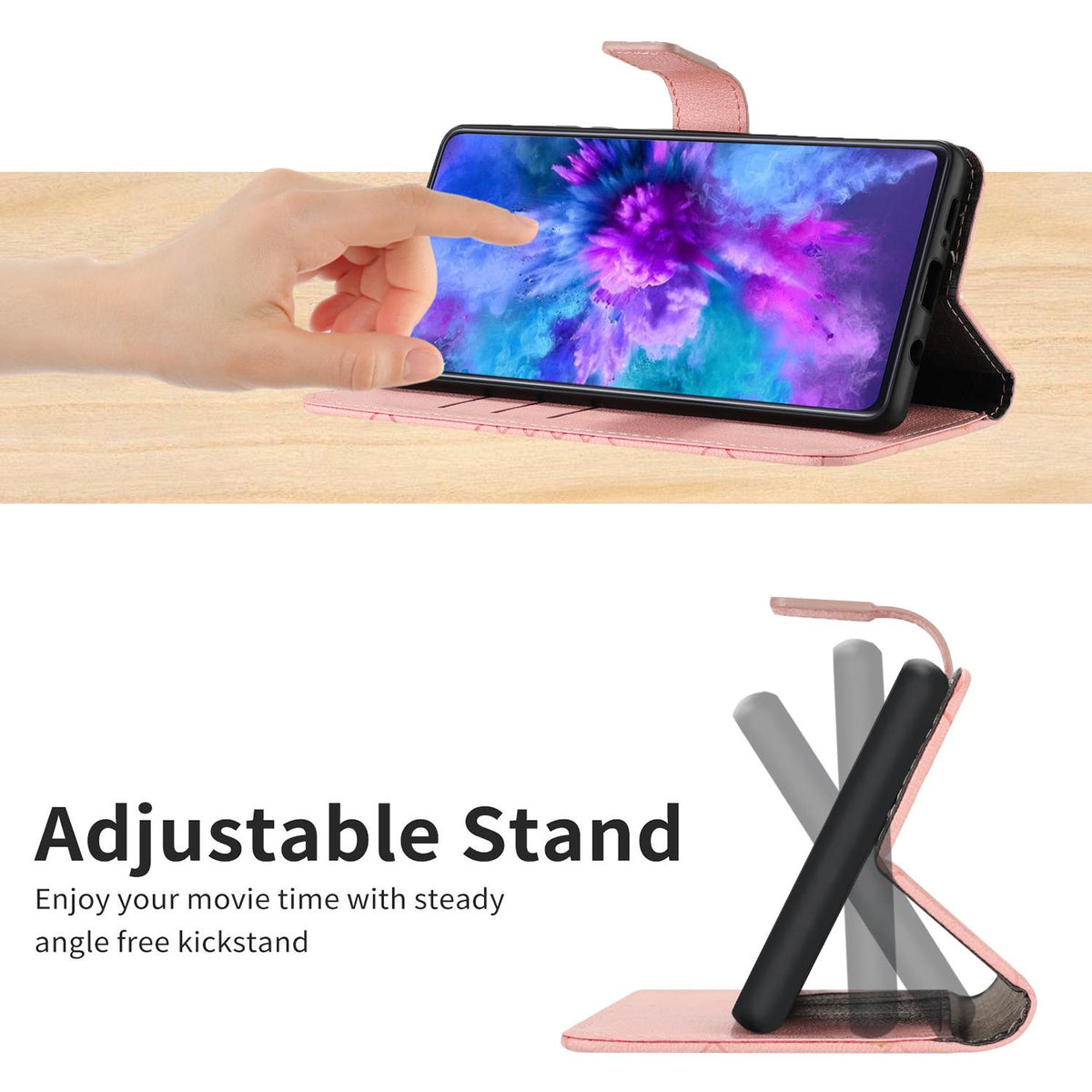 For Redmi Note 17 Pro 5G Global 163.5mm Rhombic Grid Texture Leather Phone Case - Pink - EDA007086321F